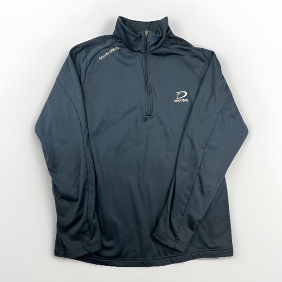 Galvin Green Mens XL 1/4 Zip Pullover Blue Golf Jacket Doonbeg Logo